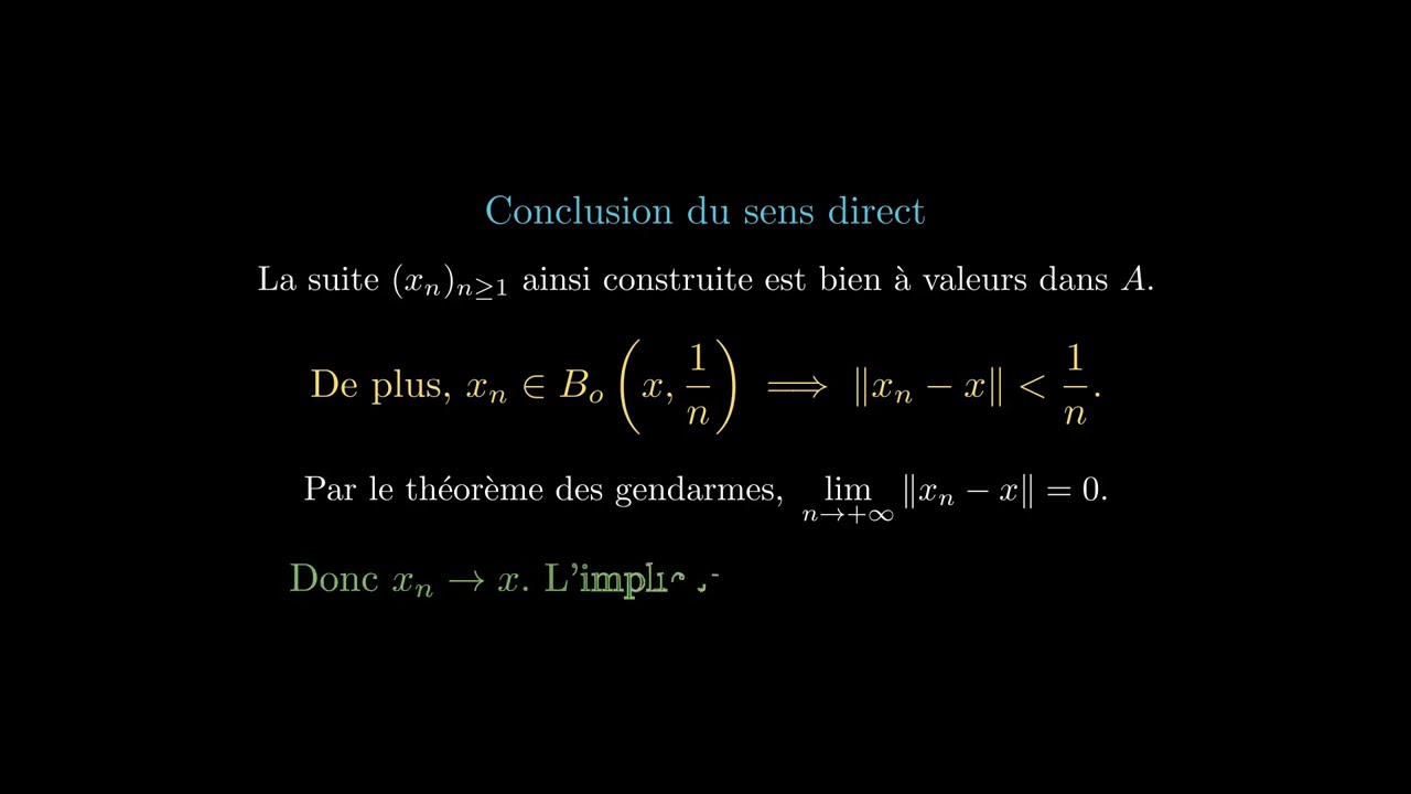 Exo MP : la caractérisation séquentielle de l'adhérence
