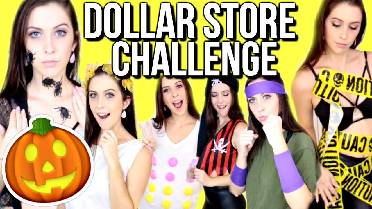 DOLLAR STORE HALLOWEEN COSTUME CHALLENGE! | Courtney Lundquist