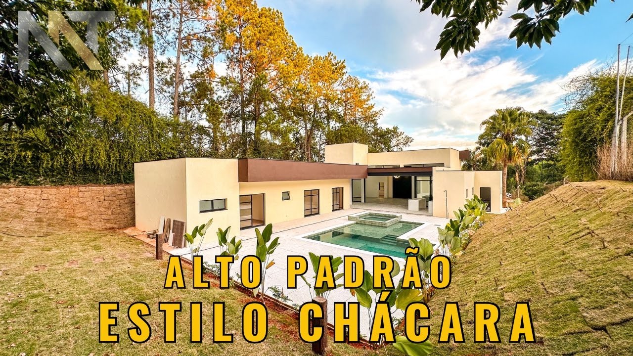 CASA ALTO PADRÃO NO ESTILO CHÁCARA EM CONDOMÍNIO FECHADO EM TAUBATÉ/SP - CHÁCARAS CATAGUA
