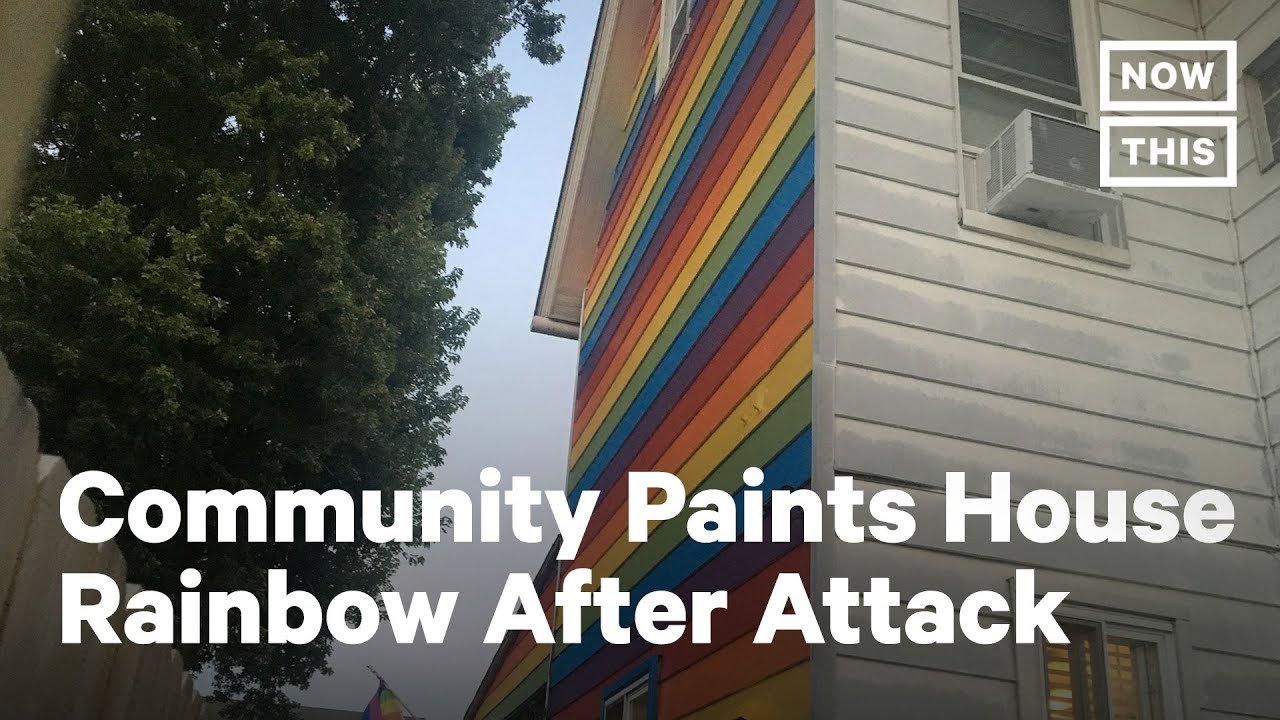 Same-Sex Couple Paints House Rainbow After Homophobic Attack | NowThis