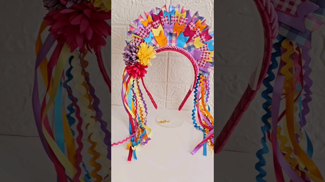 #shorts Cole&ccedil;&atilde;o Junina Tiara Bandeirinhas #diy #festajunina