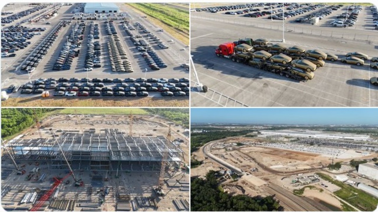 GigaTexas | 7-9-26 | outbound/west-lot packed with new inventory! Cybercabs & Model Ys/MYLs!