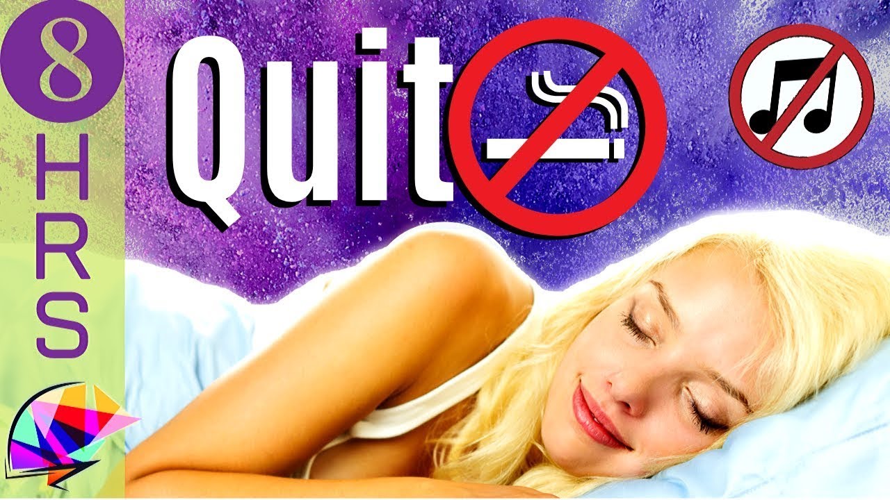 Quit Smoking Overnight Sleep Hypnosis & Sleep Affirmations NO MUSIC 8 hrs (Quit Now Session)