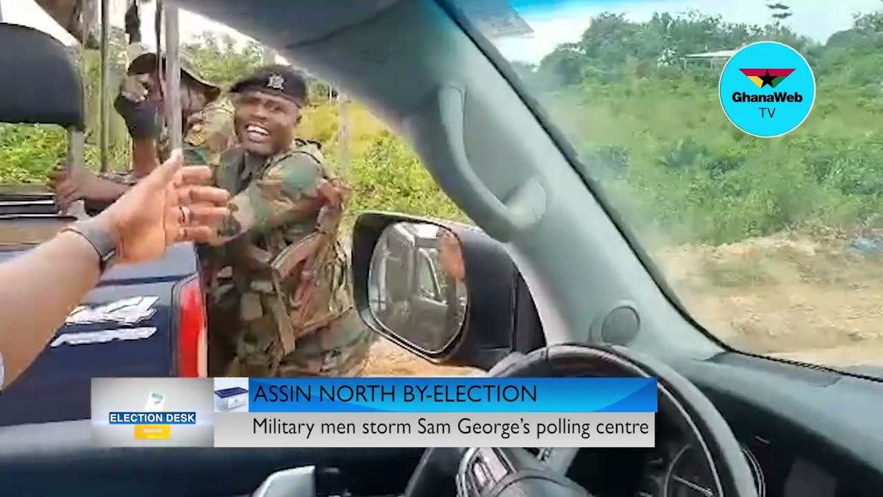 Assin North by-election: Sam George interacts with some military personnel