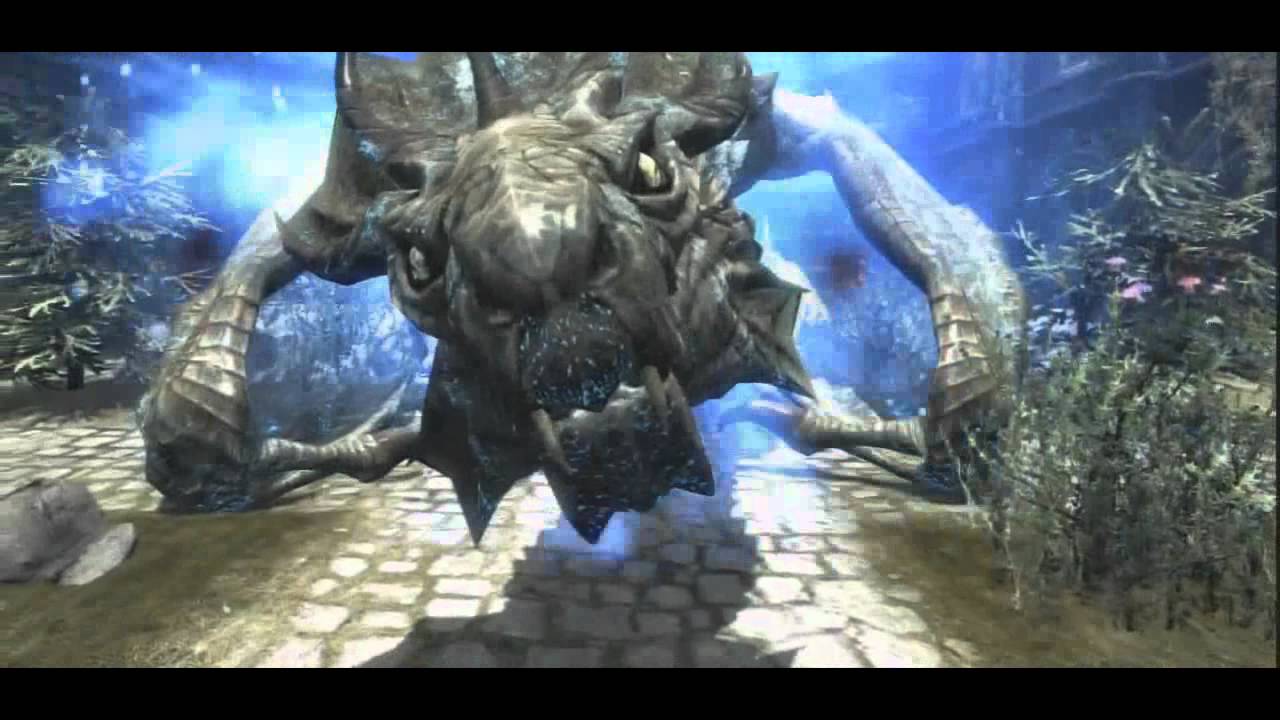 Skyrim Dragon Attack in Solitude City