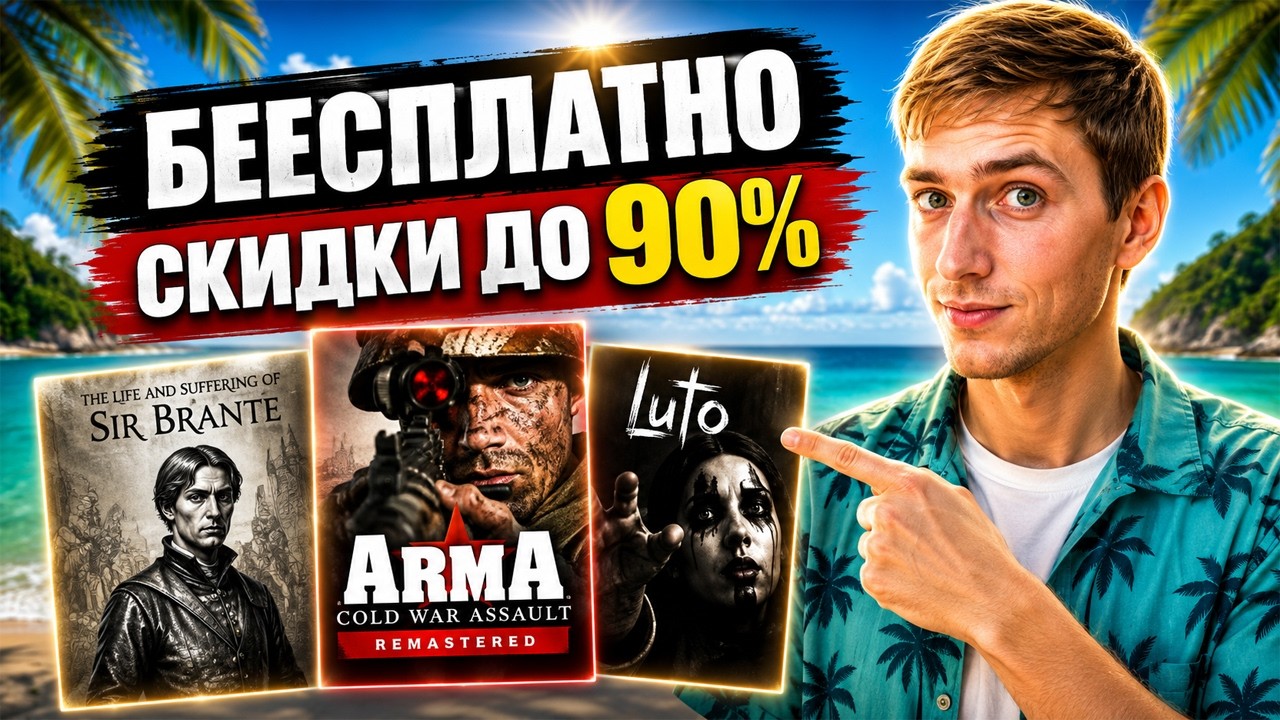 Рекордные летние скидки Steam до 90% и новые бесплатные игры!