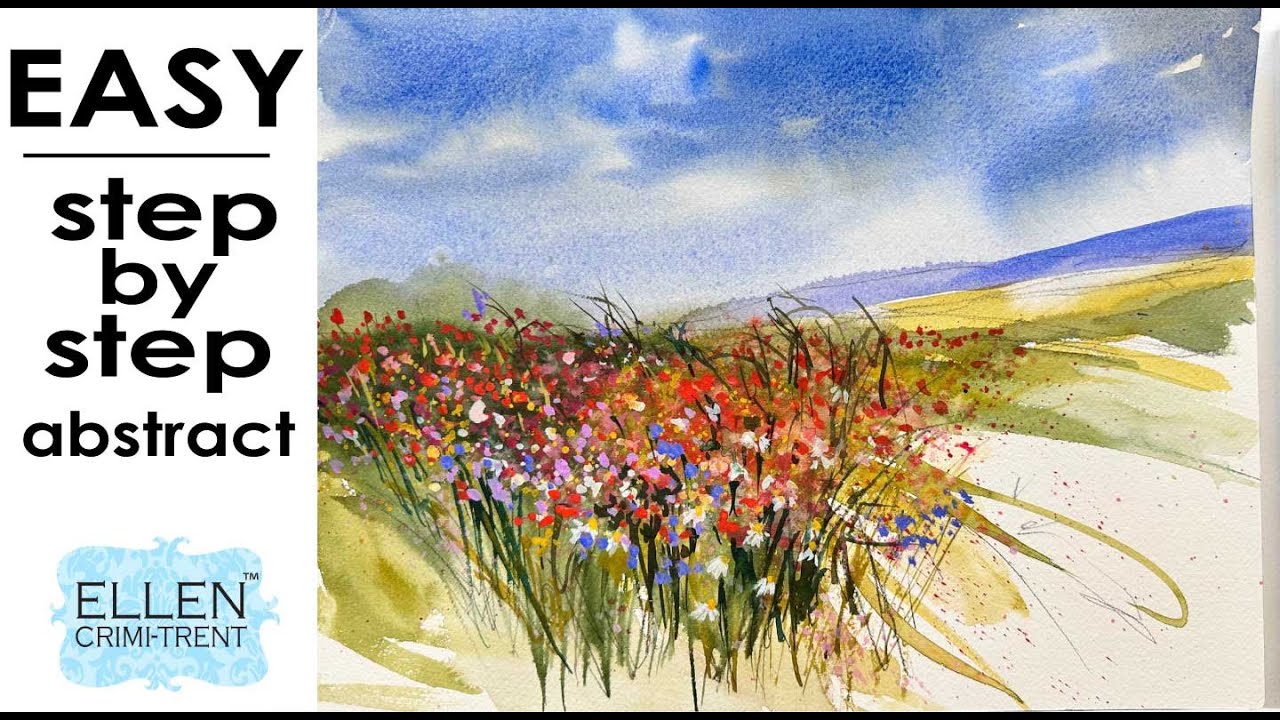 EASY Watercolor Abstract Landscape