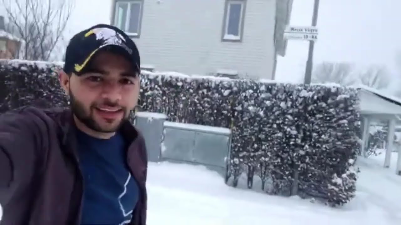 Heavy snow ❄️ fall in Stockholm Sweden 🇸🇪 -17 🥶 Dangerous ⛔ weather 2023