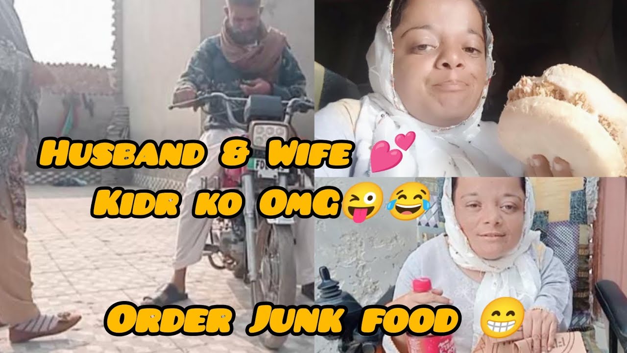Husband & Wife 💕 kidr Ko OmG 😜😂|Order Junk Food 😁|Part 02
