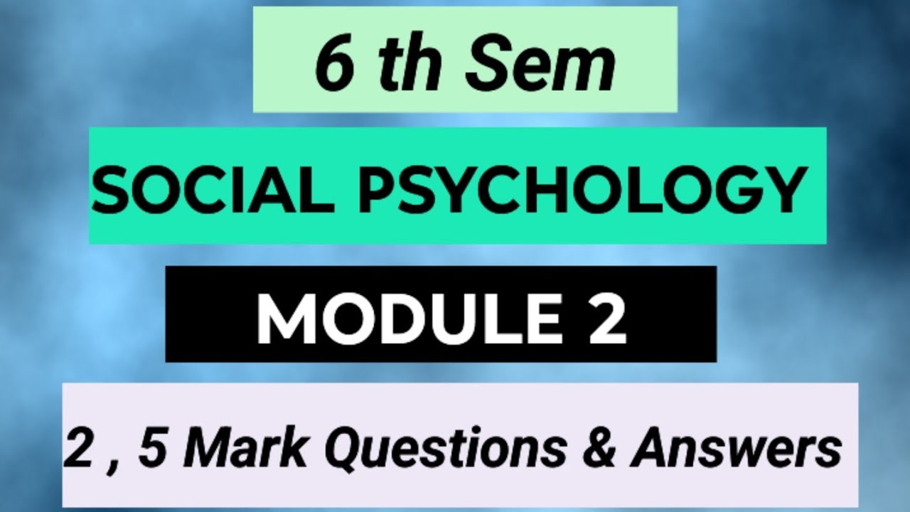 Social Psychology/Module 2/ Focus Areas /#easyguideinbasociology