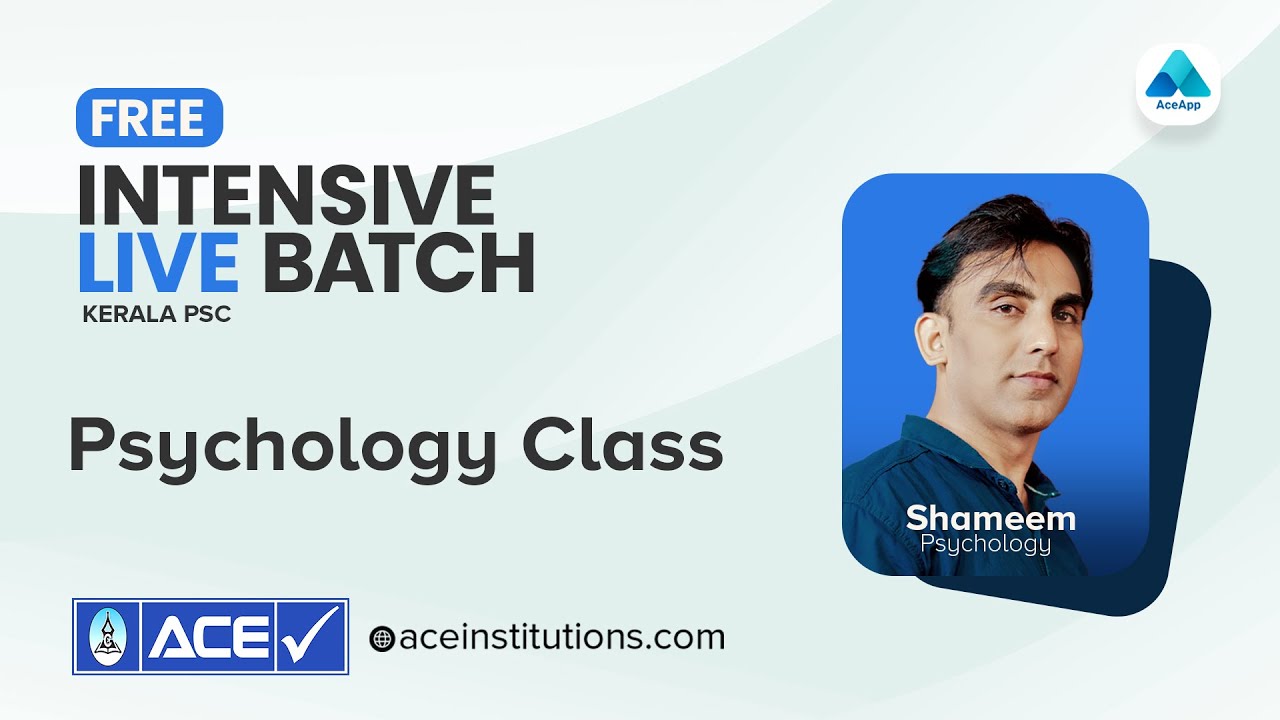 KERALA PSC || Intensive Live Batch || PSYCHOLOGY