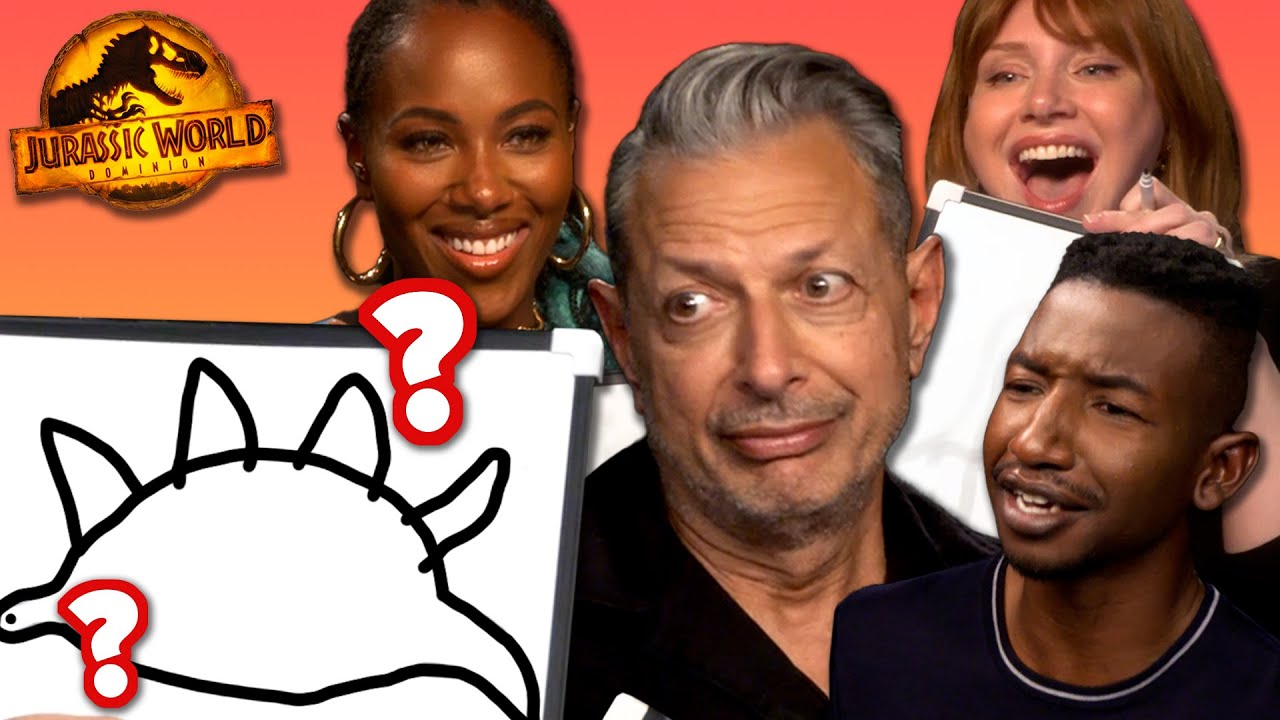 Jeff Goldblum, Bryce Dallas Howard, DeWanda Wise & Mamoudou Athie Draw Dinosaurs From Memory!