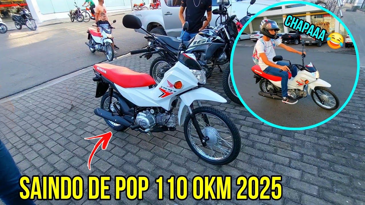 SAINDO DE POP 110i ES 2025 0KM DA HONDA ~Branca~