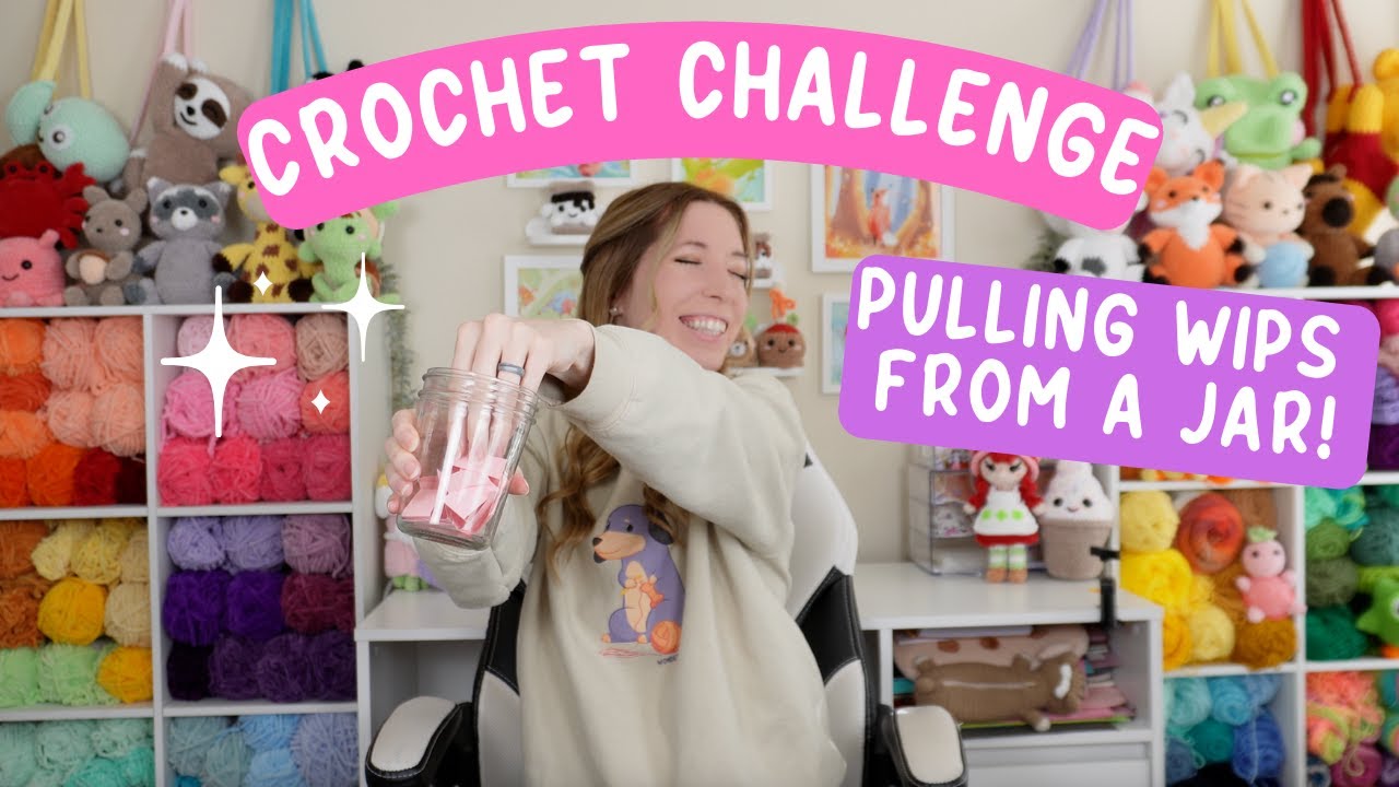 Mystery Crochet Challenge: Pulling WIPs from a Jar!