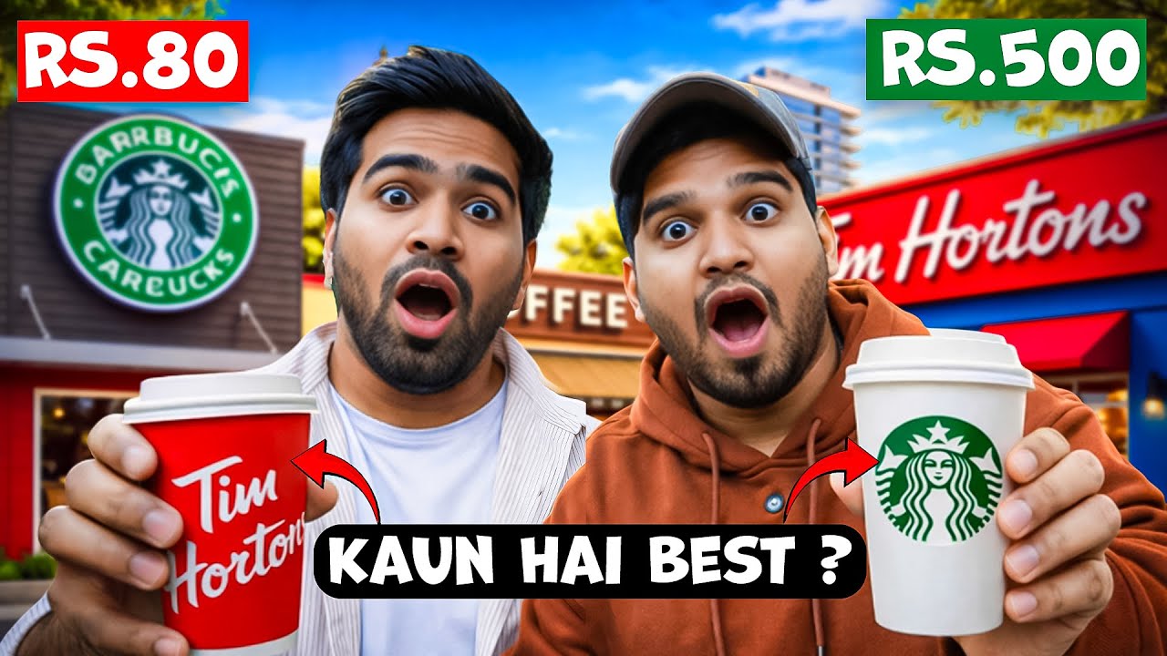 ₹80 vs ₹500 Coffee Taste Test 😳 | Tim Hortons vs Starbucks vs Nothing Before Coffee | Delhi Kings