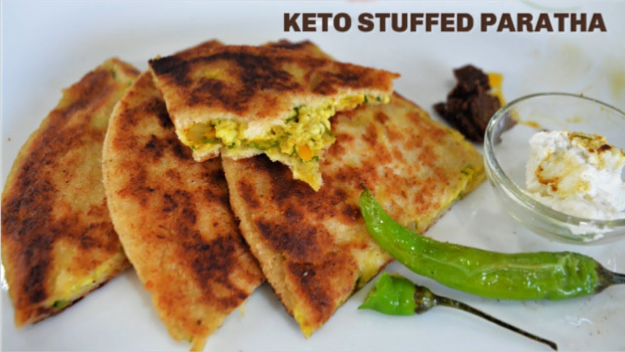 Keto Stuffed Paneer Paratha | Keto Vegetarian snack | vegetarian Indian Keto