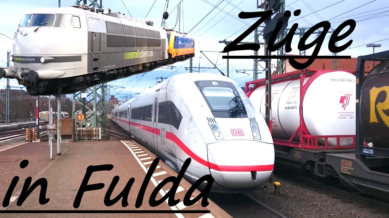 Zugverkehr im herbstlichen Fulda mit ICE 4, BR 103 uvm.