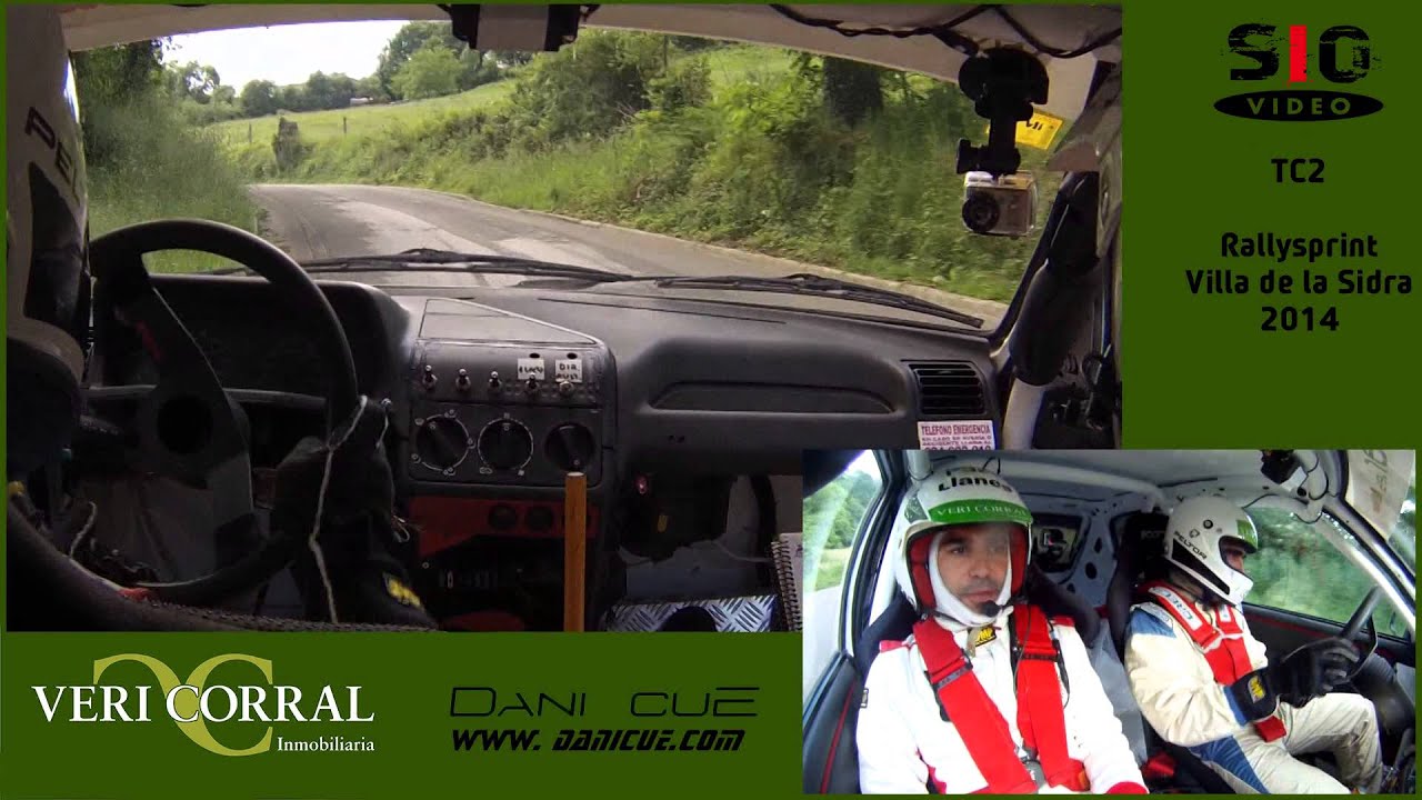 Rallysprint Villa de la sidra 2014 - On board Borja Cue-Dani Cue - 205 Rallye
