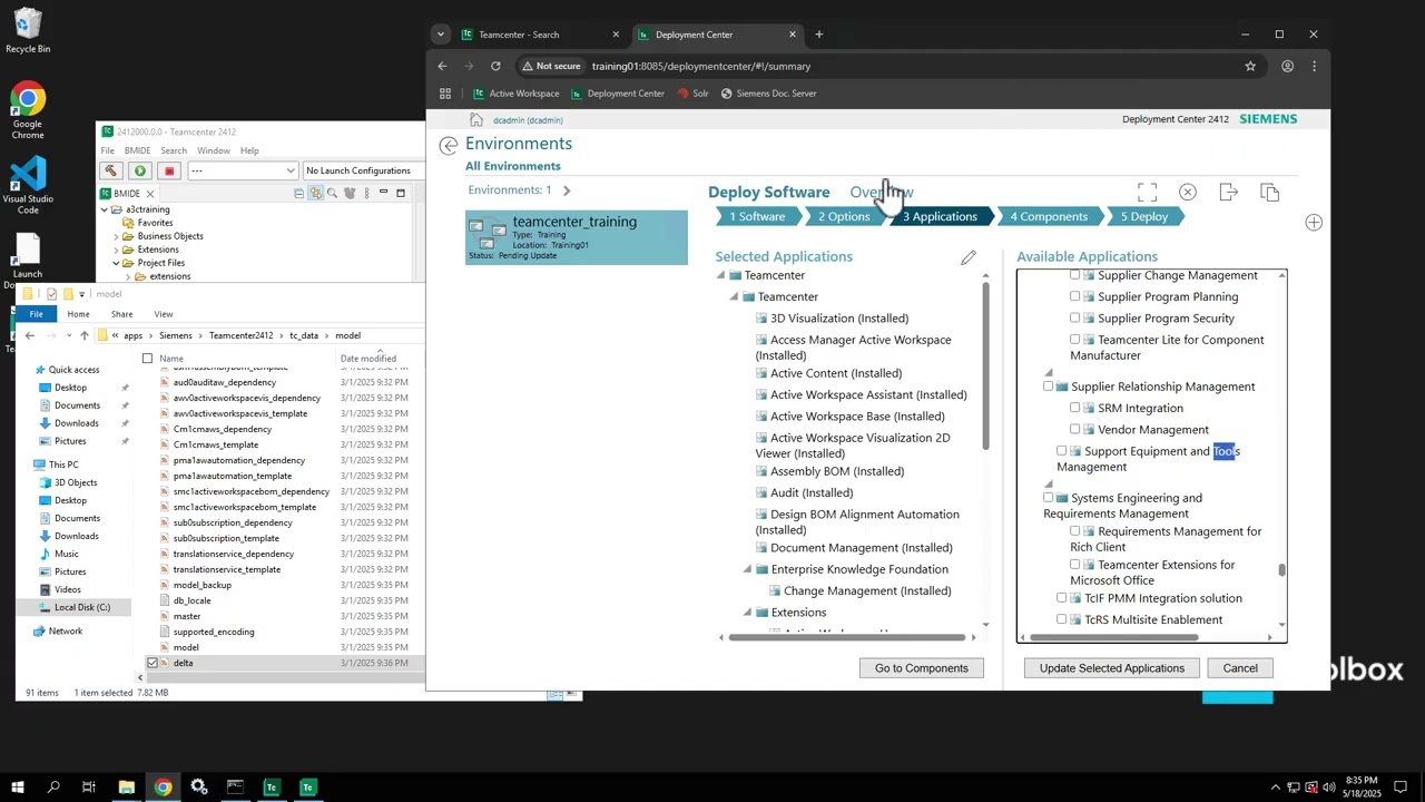 Teamcenter 2412: Deploy a Business Modeler IDE (BMIDE) Template Project with Deployment Center