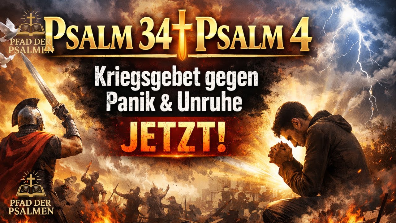 ⚔️ Psalm 34 + Psalm 4 — Kriegsgebet gegen Panik & Unruhe (JETZT)