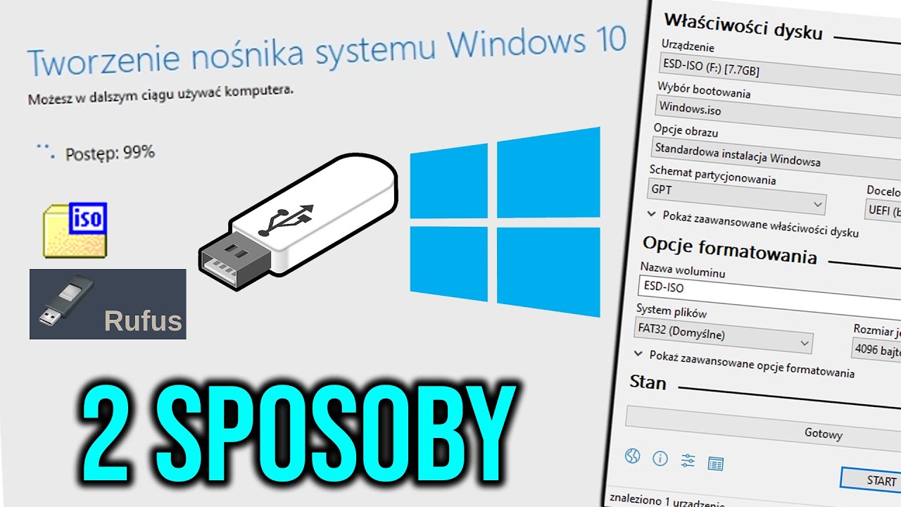 Jak zrobić bootowalny pendrive z WIN10 i nie tylko! [2 METODY]