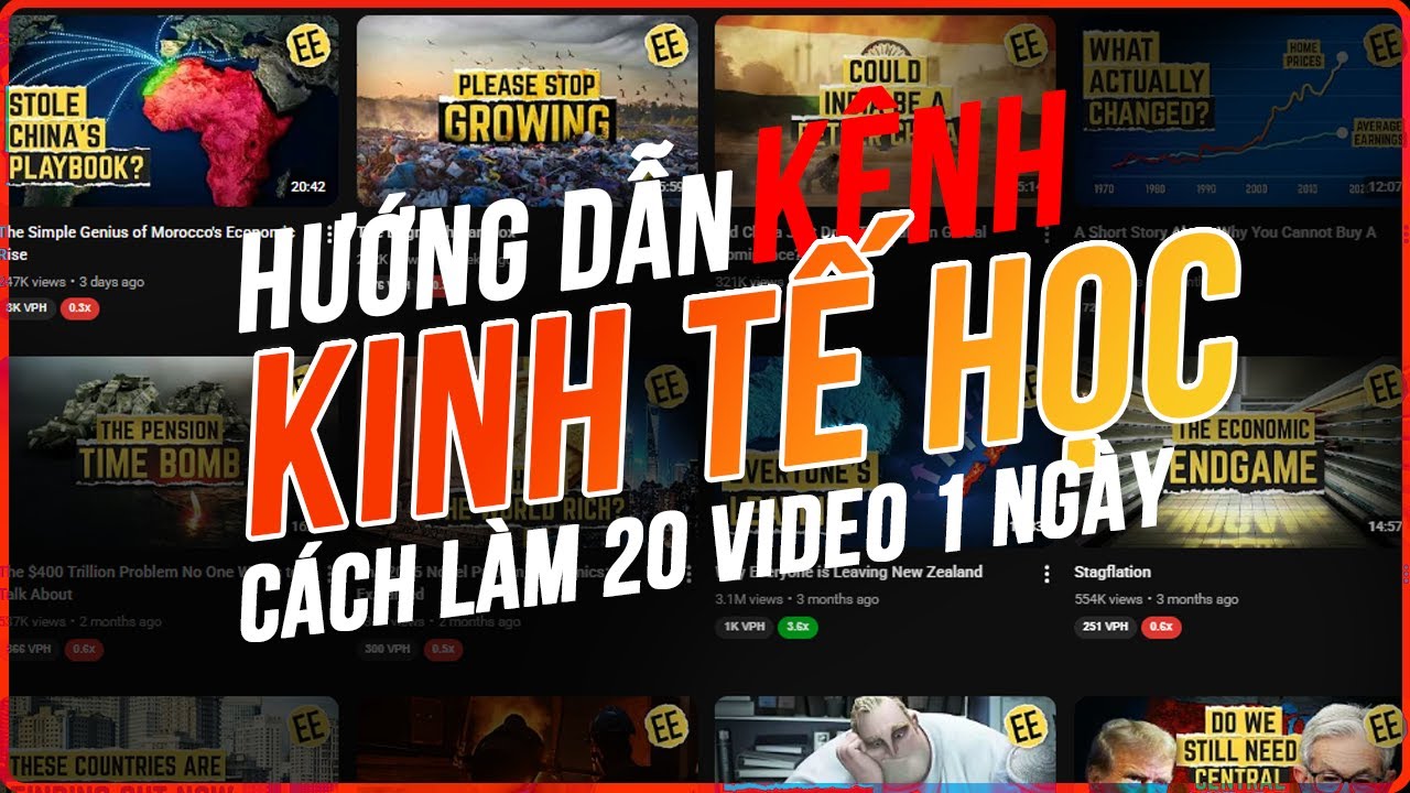 HƯỚNG DẪN LÀM VIDEO XÂY KÊNH YOUTUBE - NGHÁCH KINH TẾ HỌC - LỊCH SỬ HIỆN ĐẠI