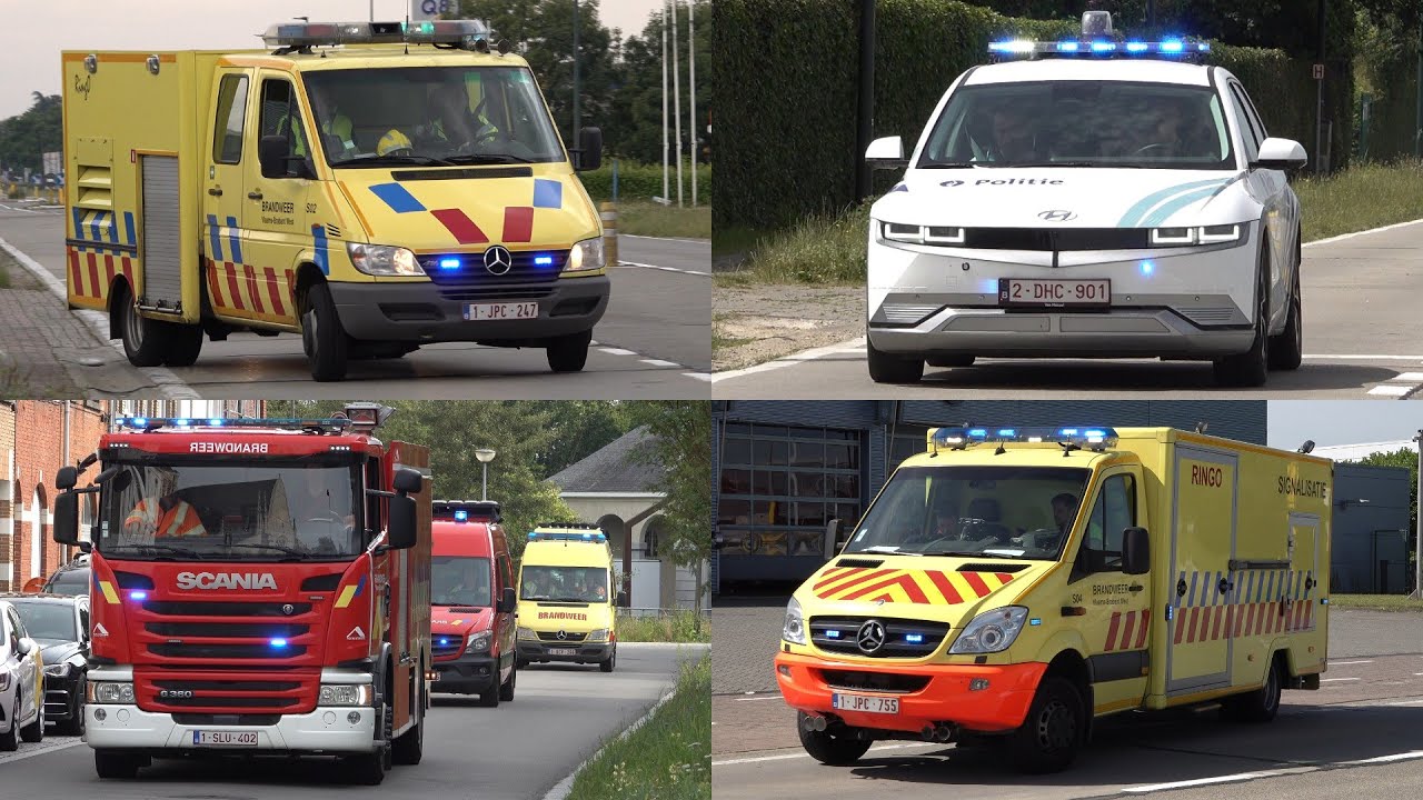 🇧🇪  | Brandweer en politie met spoed naar interventies in Zaventem en Vilvoorde