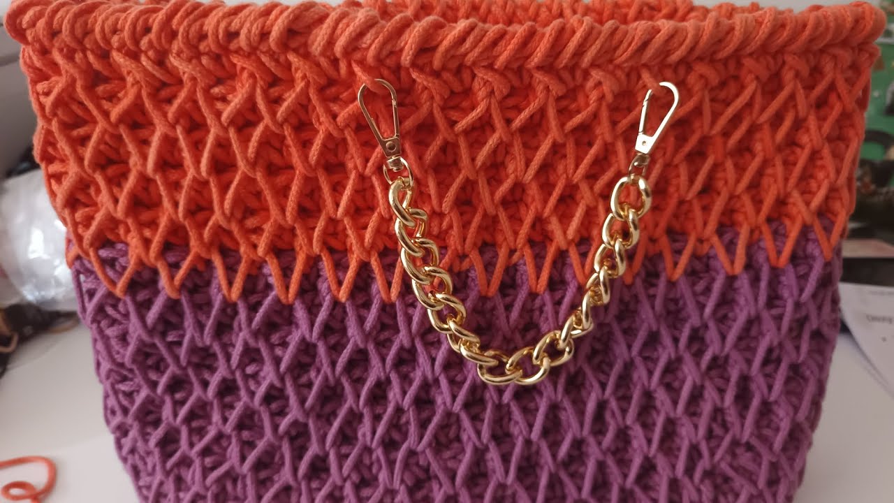 Torba plaster miodu krok po kroku na szydełku 