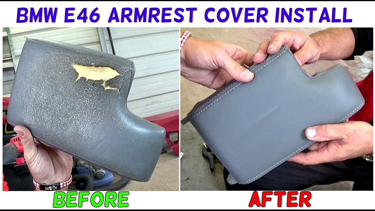 BMW E46 ARMREST COVER LID REMOVAL RECOVERING Cover Install