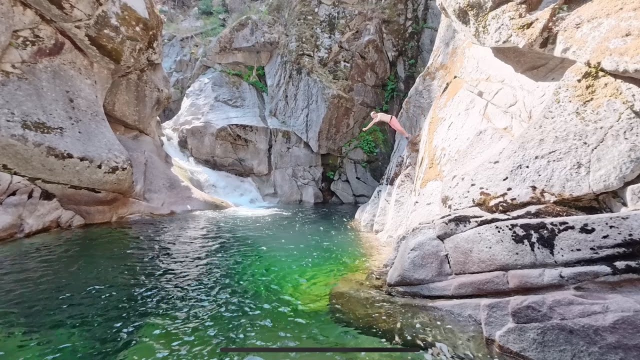 Hidden swimming hole in Plumas National Forest