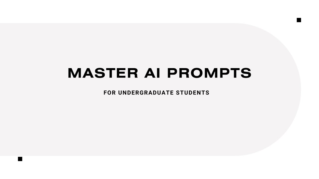 Prompt Writing for UG Students | Use ChatGPT for Better Learning