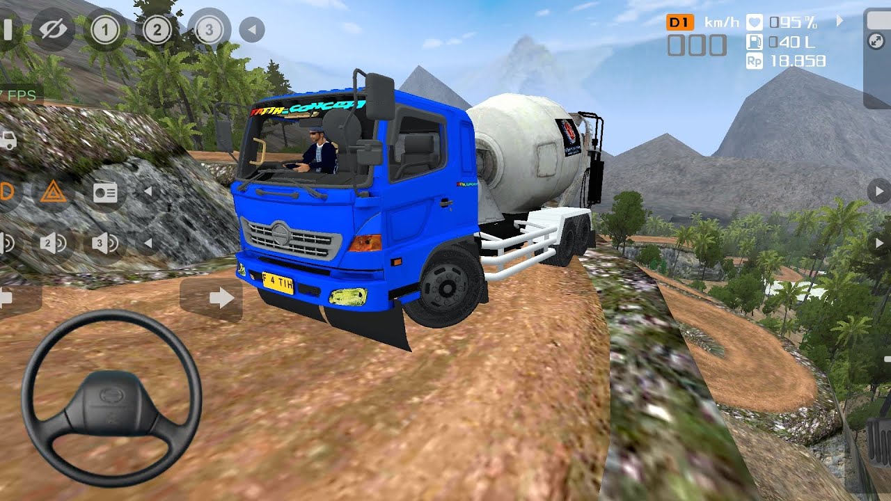 GAME Truck Hino 500 Molen Rungkad,Dijalur kelok 44 ofroad || bus simulator indonesia