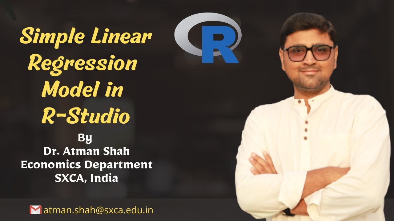 Простая линейная регрессионная модель (SLRM) в R Studio || Доктор Атман Шах || SXCA