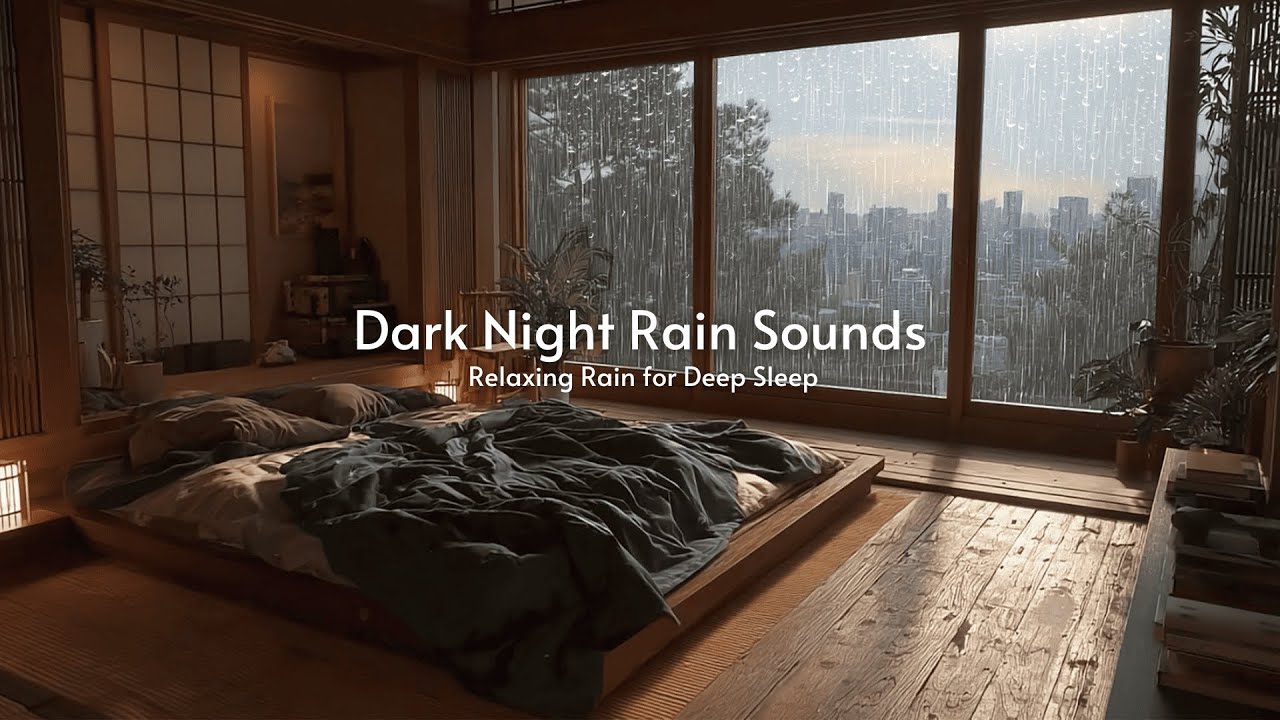 Dark Night Rain Sounds 😴 Relaxing Rain for Deep Sleep