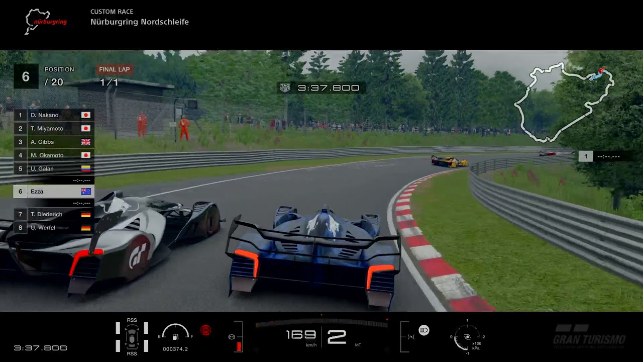 GT SPORT Red Bull X2014 Standard @ Nurburgring Nordschleife - chase cam