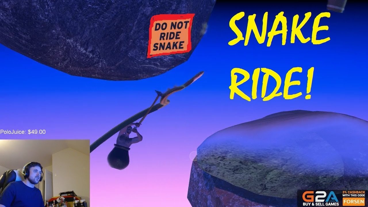 TwitchMadness - Getting Over It - Streamers Ride Snake! (Compilation)