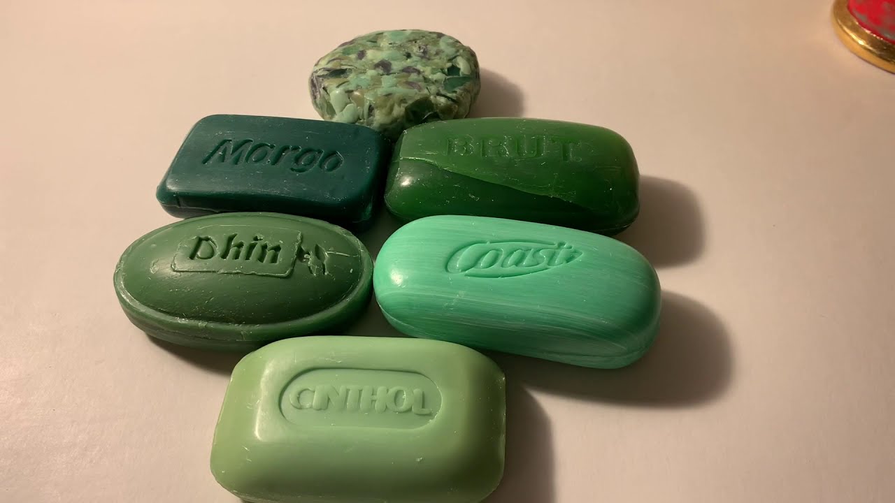 CUTTING GREEN BAR SOAPS 💚💚💚🧼🧼🧼