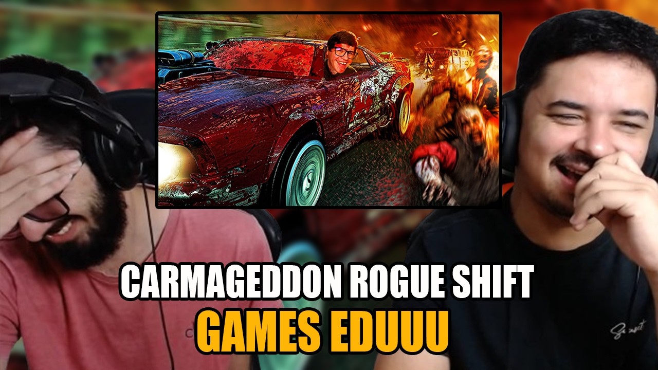 PASSOU NA MINHA FRENTE É BALA! 🚗 💥 - Carmageddon Rogue Shift | Games EduUu | REACT