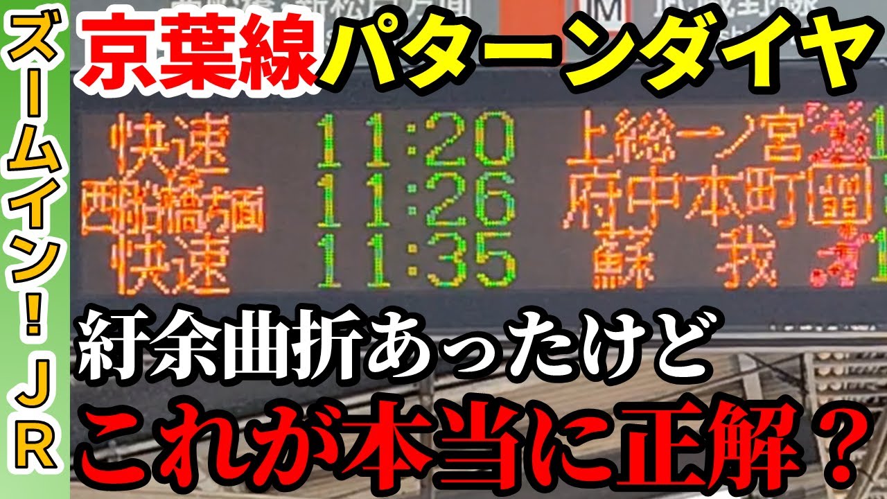 【これが正解？】京葉線の昼間のパターンダイヤをじっくり解説！【ズームインJR】
