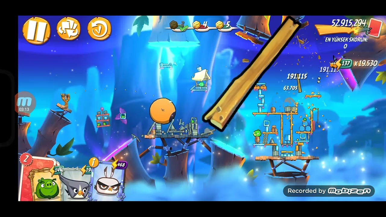 Angry Birds 2 Kudretli Kartal Eğitim Kampı Ekstra Matilda ve Melodi kartıyla 6 oda bitirdim 