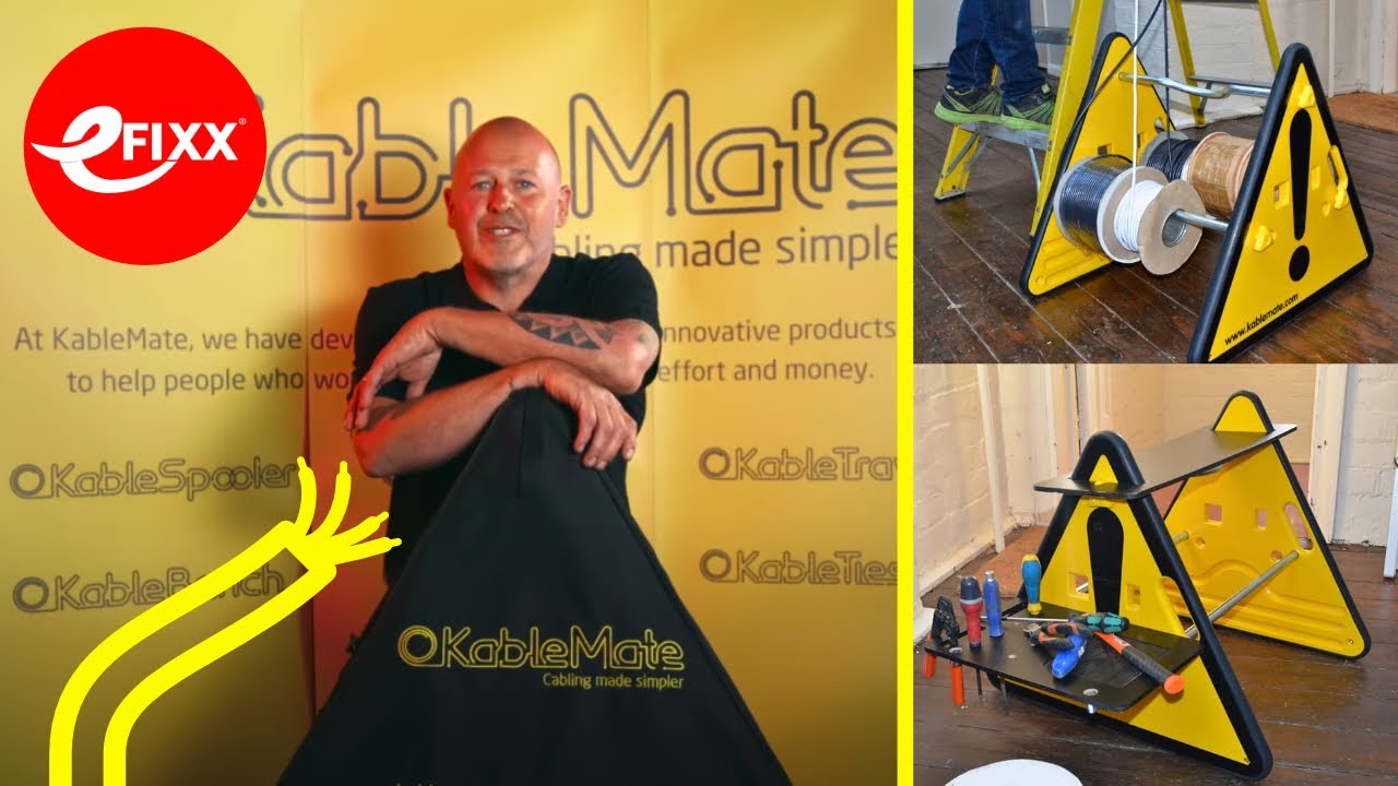 KableMate - the flexible electricians cable spooler, work bench, hop up step ,conduit vice...