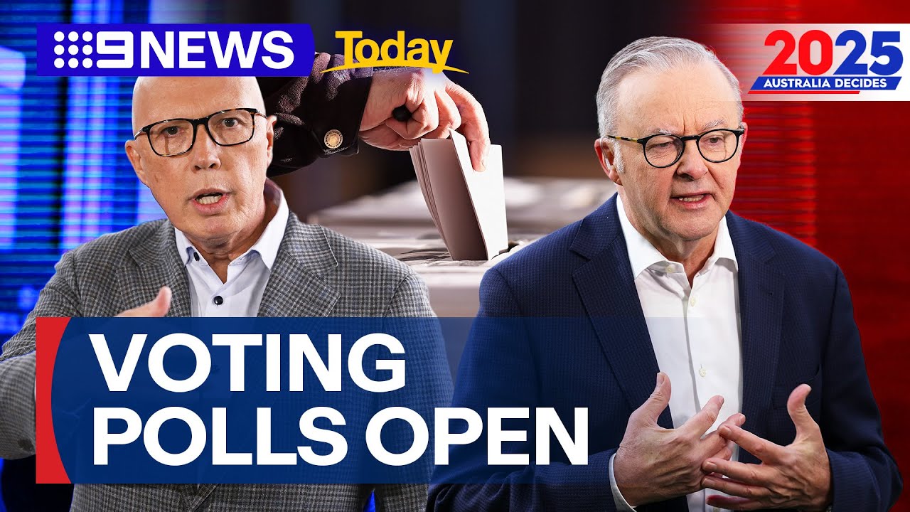 Voting polls officially open for 2025 Federal Election | 9 News Australia