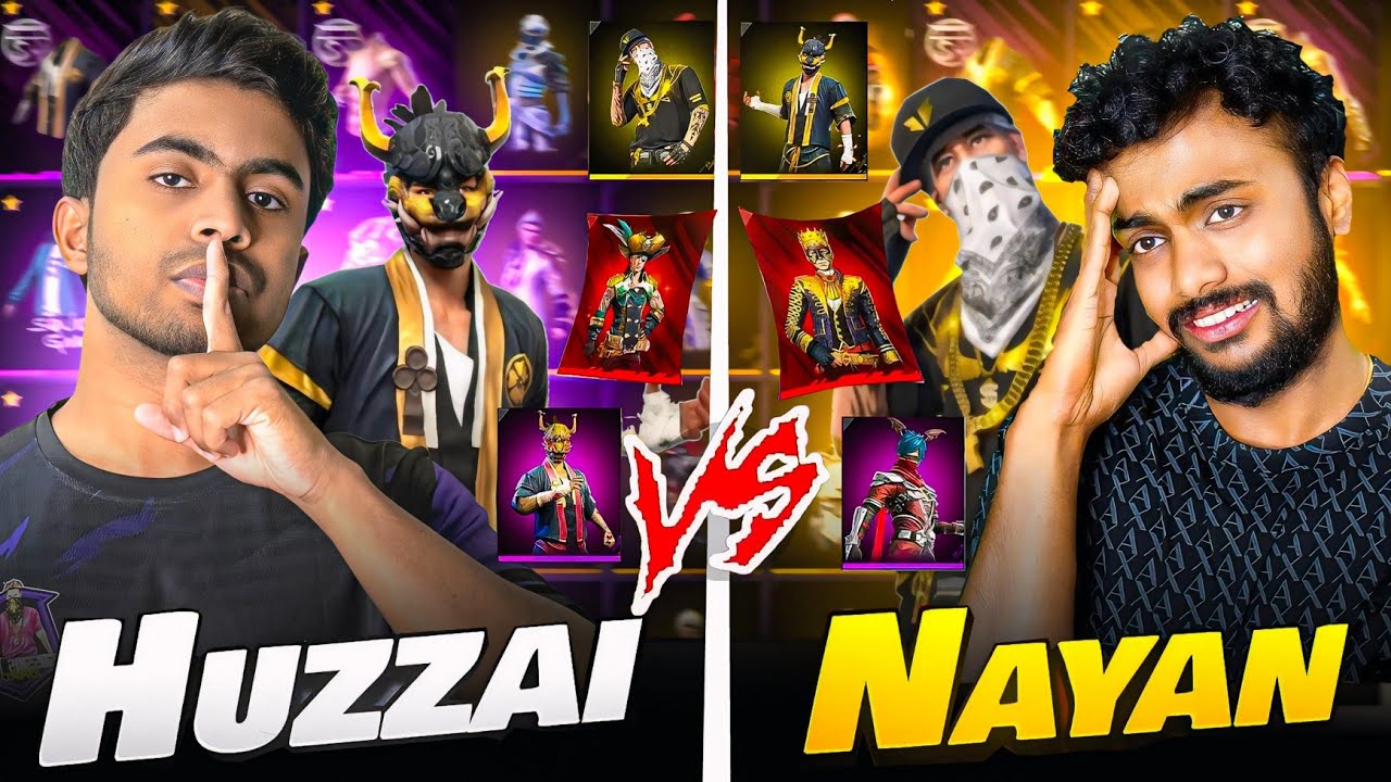 Big Youtuber Challenge Me For Collection Versus 😱 Nayan Asin Vs Huzai Collection - Garena Free Fire