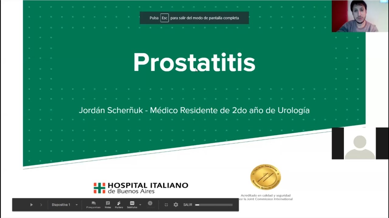 PROSTATITIS (AGUDA Y CRÓNICA) - Dr Jordán Scherñuk