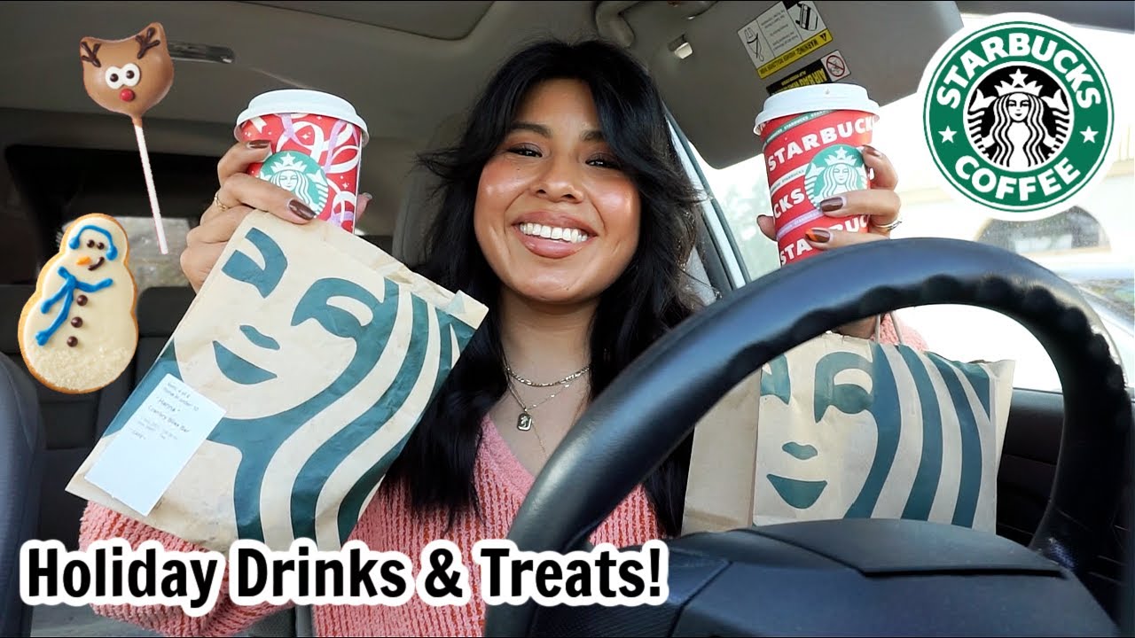 NEW Starbucks Holiday Drinks and Treats!! All 9 Items!!