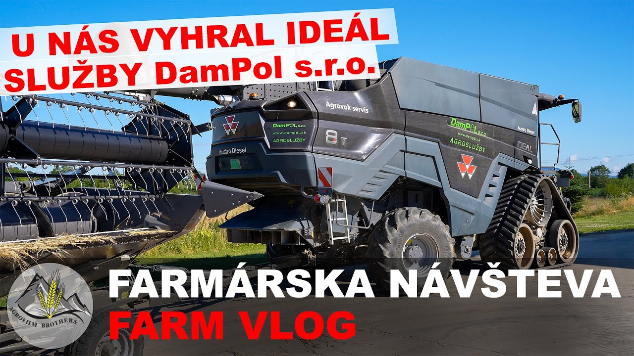 U NÁS VYHRAL IDEÁL [ Služby s kombajnami MASSEY FERGUSON = DamPol s.r.o. ] Farmárska Návšteva FN#97