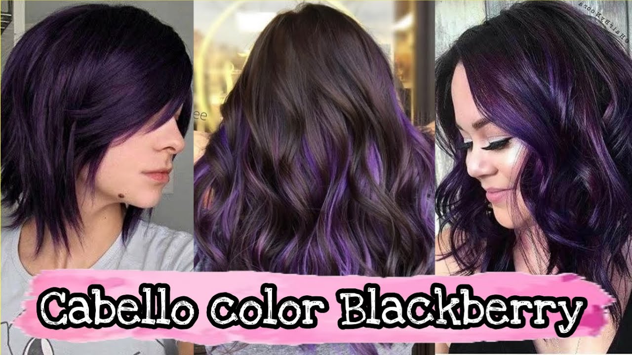 Tendencia cabello color Blackberry