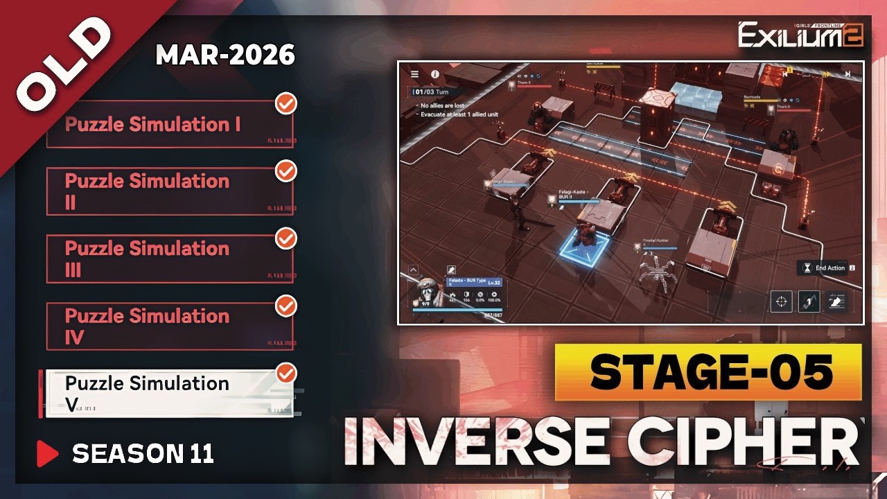 *NEW* INVERSE CYPHER SEASON 11 STAGE-5 (VP-1-5) SOLUTION | MARCH 2026 [GIRLS FRONTLINE 2: EXILIUM]