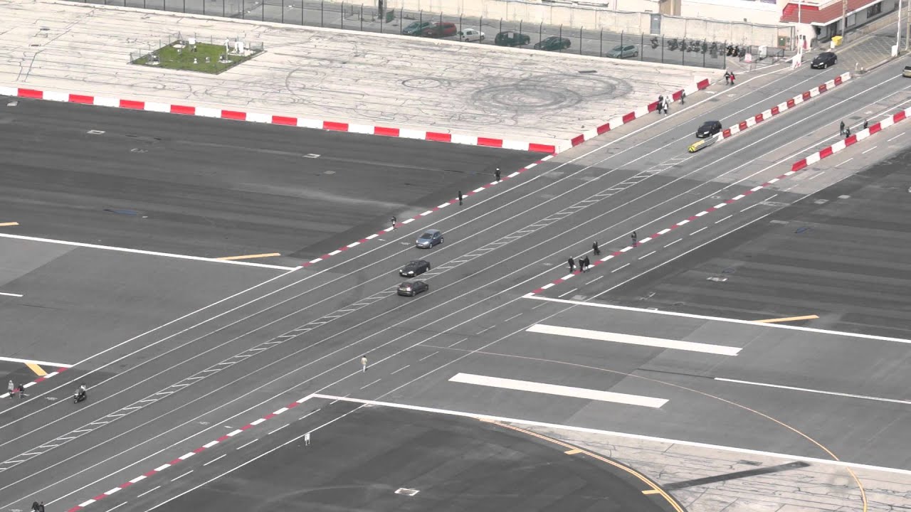 Strange Airport: Gibraltar, World&rsquo;s Only Airport Runway Intersecting a Road