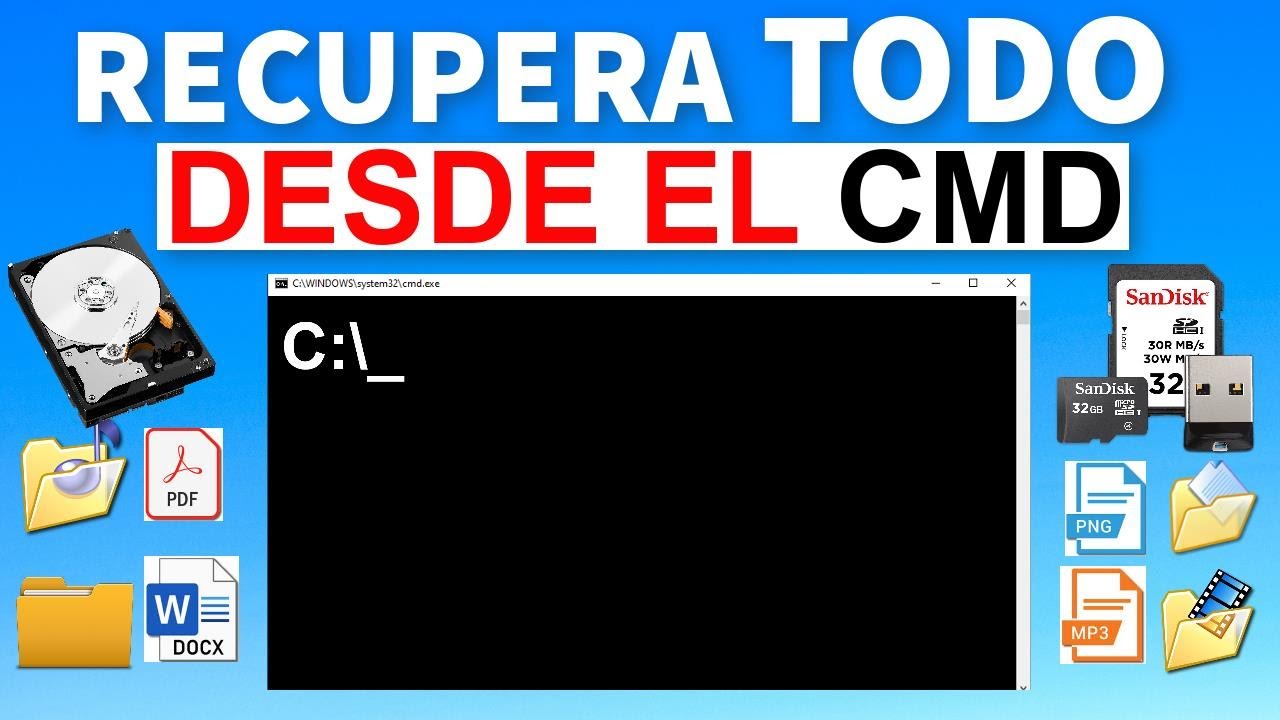 Recuperar Archivos desde el CMD / Borrados / Formateados / Eliminados / Disco Duro, Memoria USB, SD